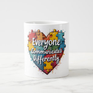 Caneca De Café Grande Todos se comunicam Diferentemente