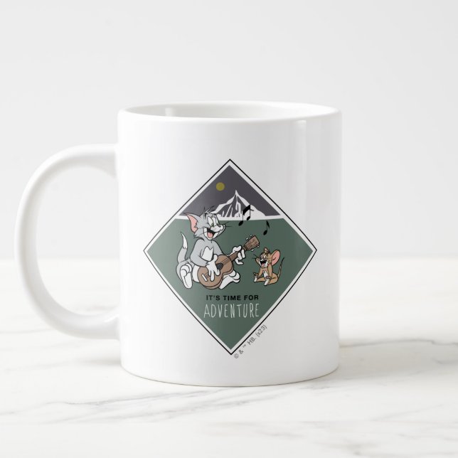 Caneca De Café Grande Tom & Jerry "Está na hora da aventura" (Esquerda)