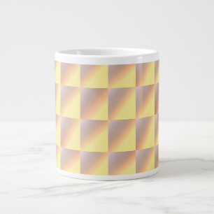 Caneca De Café Grande Tone-on-tone squares.