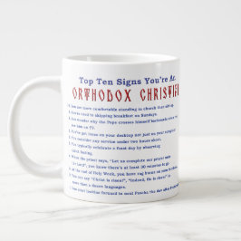 Caneca De Café Grande Top Dez Sinais Você é um Cristão Ortodoxo