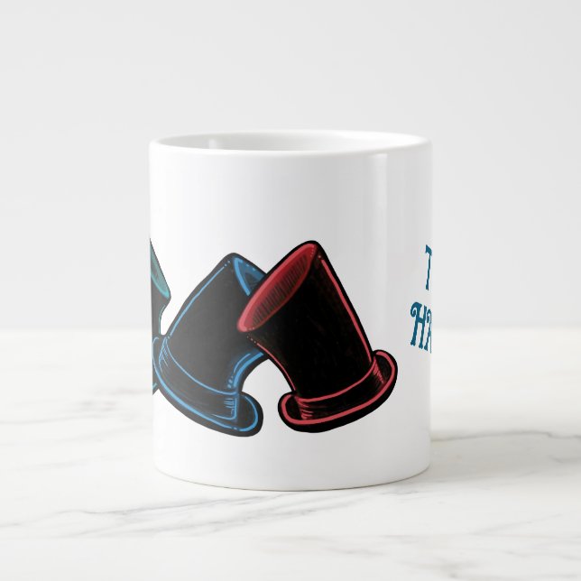 Caneca De Café Grande Top Hats 3 (Frente)