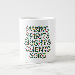 Caneca De Café Grande Tornando os Espíritos Brilhantes & Clientes Doloro