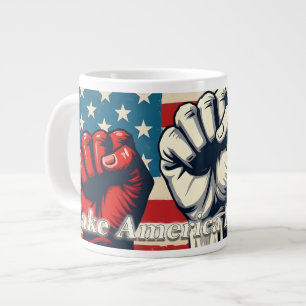 Caneca De Café Grande Torne a América livre novamente Trabalho de arte