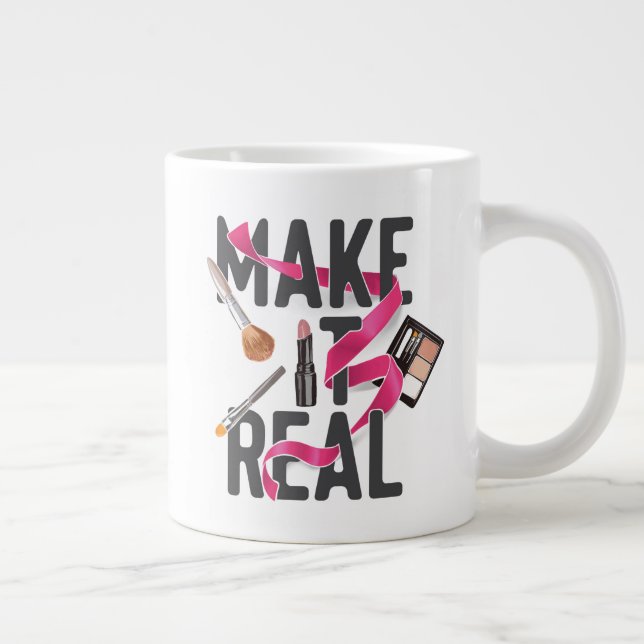 Caneca De Café Grande Torne isso real (Direita)