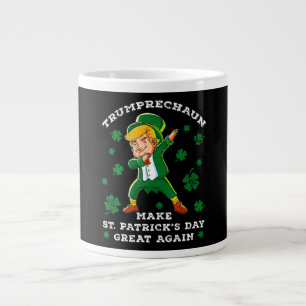 Caneca De Café Grande Torne o Dia de São Patrício Grande Novamente Engra