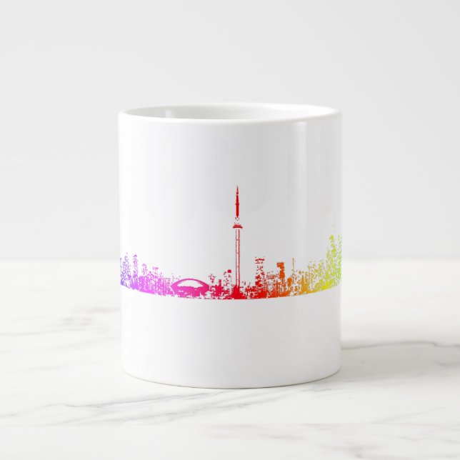 Caneca De Café Grande Toronto Rainbow (Frente)