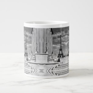 Caneca De Café Grande Torre Eiffel Paris França Vintage