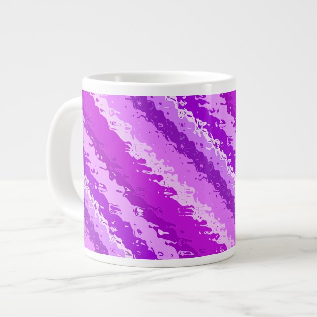 Caneca De Café Grande Torres de vidro - tons roxos de ametista (Frente Esquerda)
