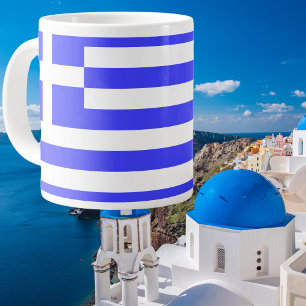 Caneca De Café Grande Total de Sinalizador Grego