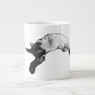 Caneca De Café Grande Totalmente Estreitado, Não Imprimido