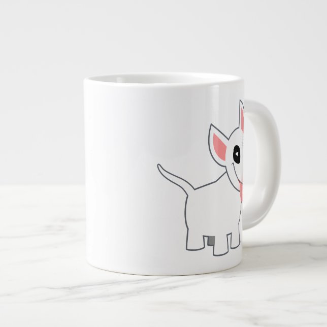 Caneca De Café Grande Touro de cartoon bonito Terrier Jumbo Mug (Frente Esquerda)