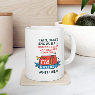Caneca De Café Grande Trabalhador Postal Aposentado Remessa Personalizad