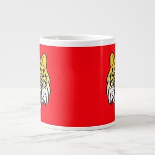 Caneca De Café Grande Trabalho de arte-21876 Tigre Rindo