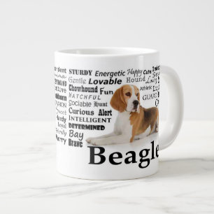 Caneca De Café Grande Traços do Beagle Jumbo Mug