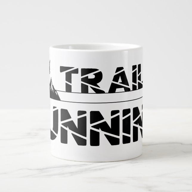 Caneca De Café Grande Trail Running Adler Berge Wald Schuhe Profil (Frente)