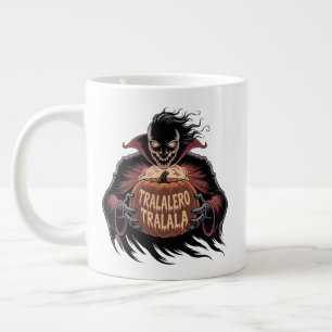 Caneca De Café Grande Tralalalero Tralala Vampire Pumpkin Halloween