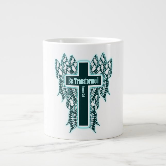 Caneca De Café Grande Transformação - Romanos 12:2 (Frente)