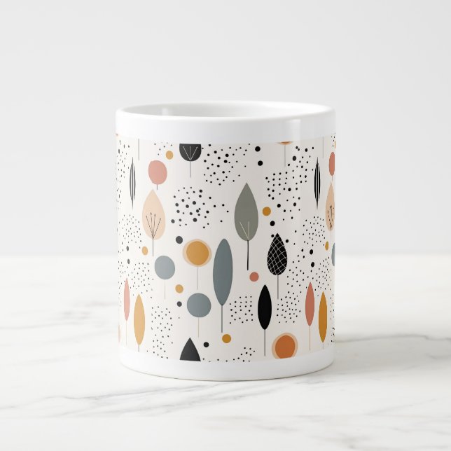Caneca De Café Grande Travesseiro decorativo de padrão neutro Abstrato m (Frente)