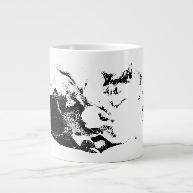 Caneca De Café Grande Trégua de outono no Coração (Frente)