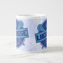 Treinador de Lacrosse (azul) Jumbo Mug