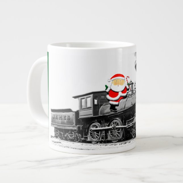 Caneca De Café Grande Trem Colecionável de Natal (Frente Esquerda)