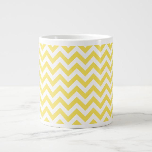 Caneca De Café Grande Trendy Chevron Jumbo Mug (Frente)