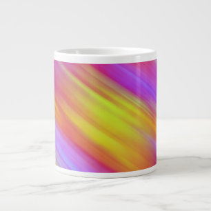 Caneca De Café Grande Trendy Neon Bright Red Pink Abstrato