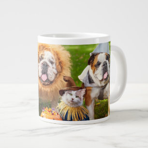 Caneca De Café Grande Três Bulldogs Vestidos