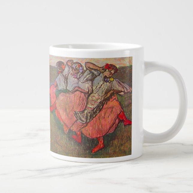 Caneca De Café Grande Três dançarinos russos por Edgar Degas (Direita)