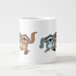 Caneca De Café Grande Três Largas de Cartoon Bonitas
