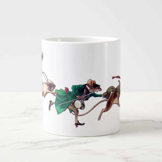 Caneca De Café Grande Três Ratos Cegos (Frente)