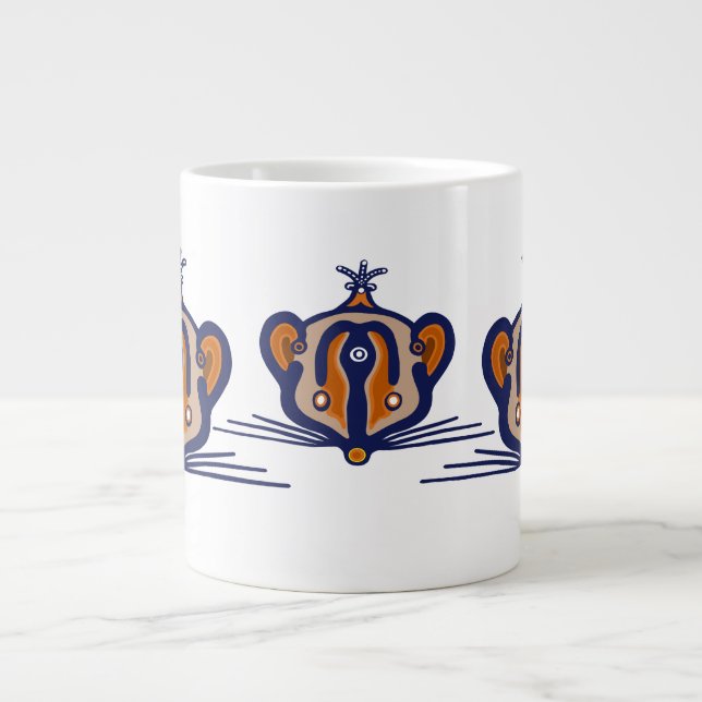 Caneca De Café Grande Três ratos marrons (Frente)
