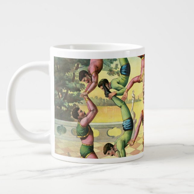 Caneca De Café Grande Treze Homens Fazendo Acrobáticos (Esquerda)