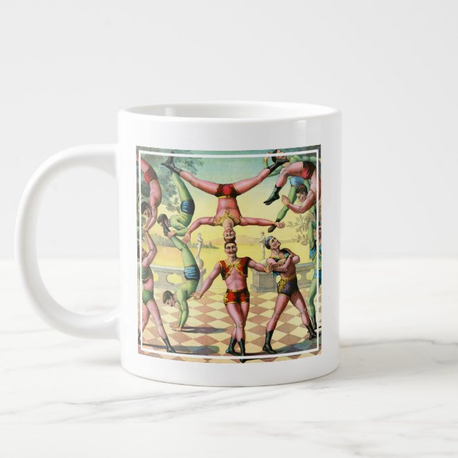 Caneca De Café Grande Treze Homens Fazendo Acrobáticos (Esquerda)