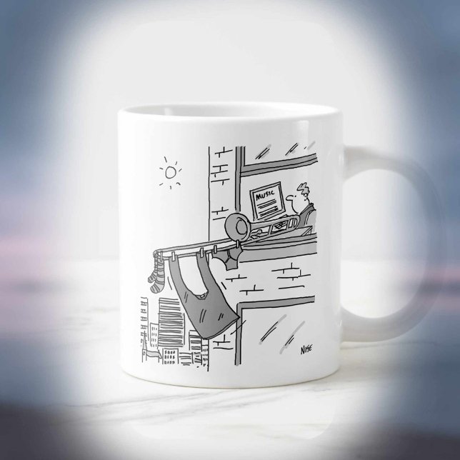 Caneca De Café Grande Trombonista prende sua lavagem (Criador carregado)