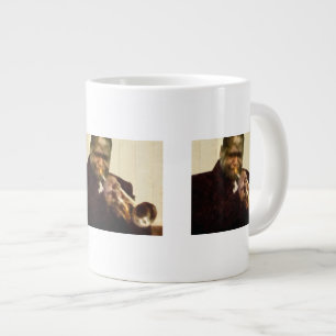 Caneca De Café Grande Trompetista de Jazz