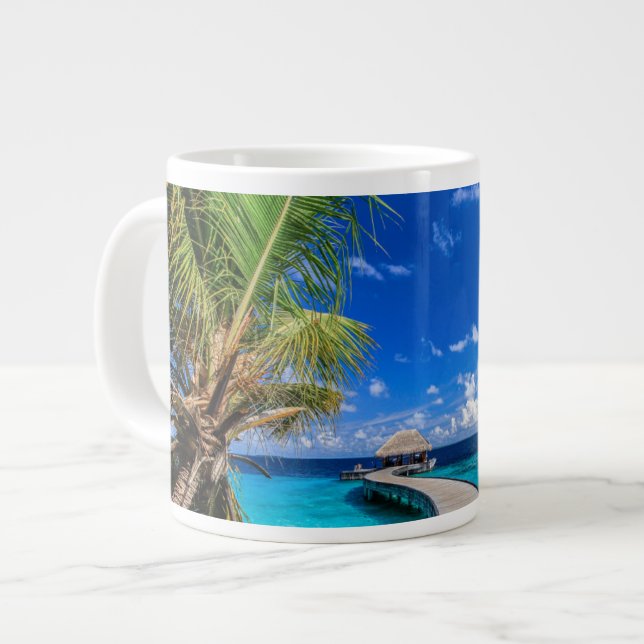 Caneca De Café Grande Tropical Beaches | Dusit Thani Maldives (Frente Esquerda)