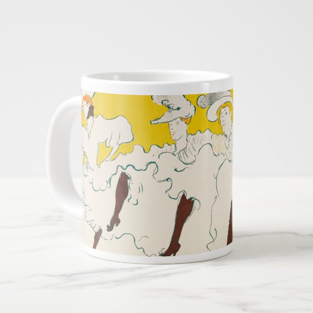 Caneca De Café Grande Troupe de Mademoiselle Eglantine, Toulouse Lautrec (Frente Esquerda)