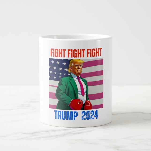 CANECA DE CAFÉ GRANDE TRUMP 2024 LUTA CONTRA A LUTA (Frente)