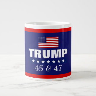 CANECA DE CAFÉ GRANDE TRUMP MELHOR PRESIDENTE DE 45 E 47 JUMBO COFFEE MU