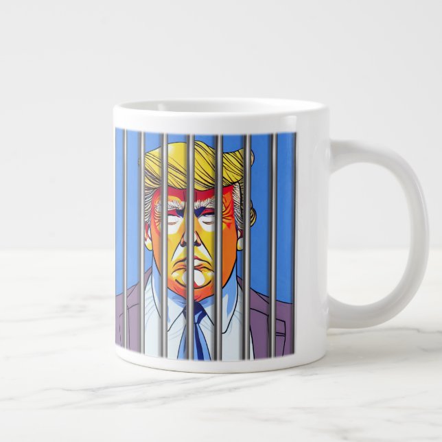 Caneca De Café Grande Trump na prisão Jumbo Mug (Direita)