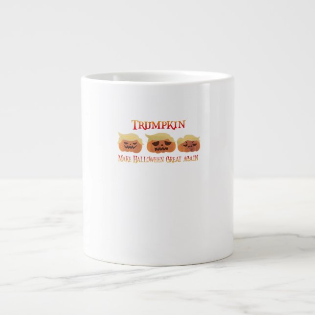 Caneca De Café Grande Trumpkin Engraçado Design (Frente)