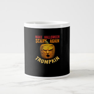 Caneca De Café Grande Trumpkin Torna O Halloween Assustador De Novo - Do