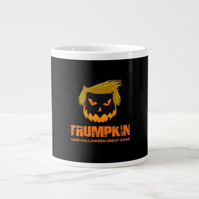 Caneca De Café Grande Trumpkin, Torne O Excelente De Halloween Clássico  (Frente)