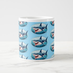 Caneca De Café Grande Tubarão Assustador