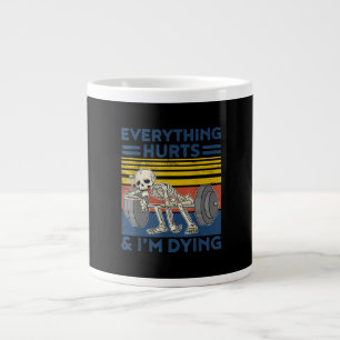 Caneca De Café Grande Tudo Magoa O Peso Do Presente Ness Gym