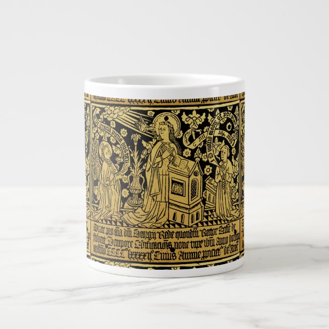 Caneca De Café Grande Tudor Brass Anunciando Mary Angel (Frente)