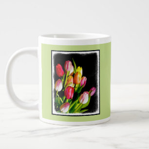 Caneca De Café Grande Tulip Painting - Arte Flor Original