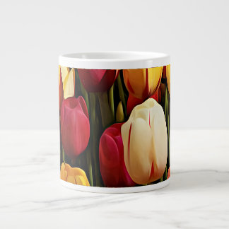 Caneca De Café Grande Tulipas