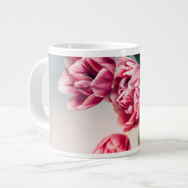 Caneca De Café Grande Tulipas em um Vase (Frente Esquerda)
